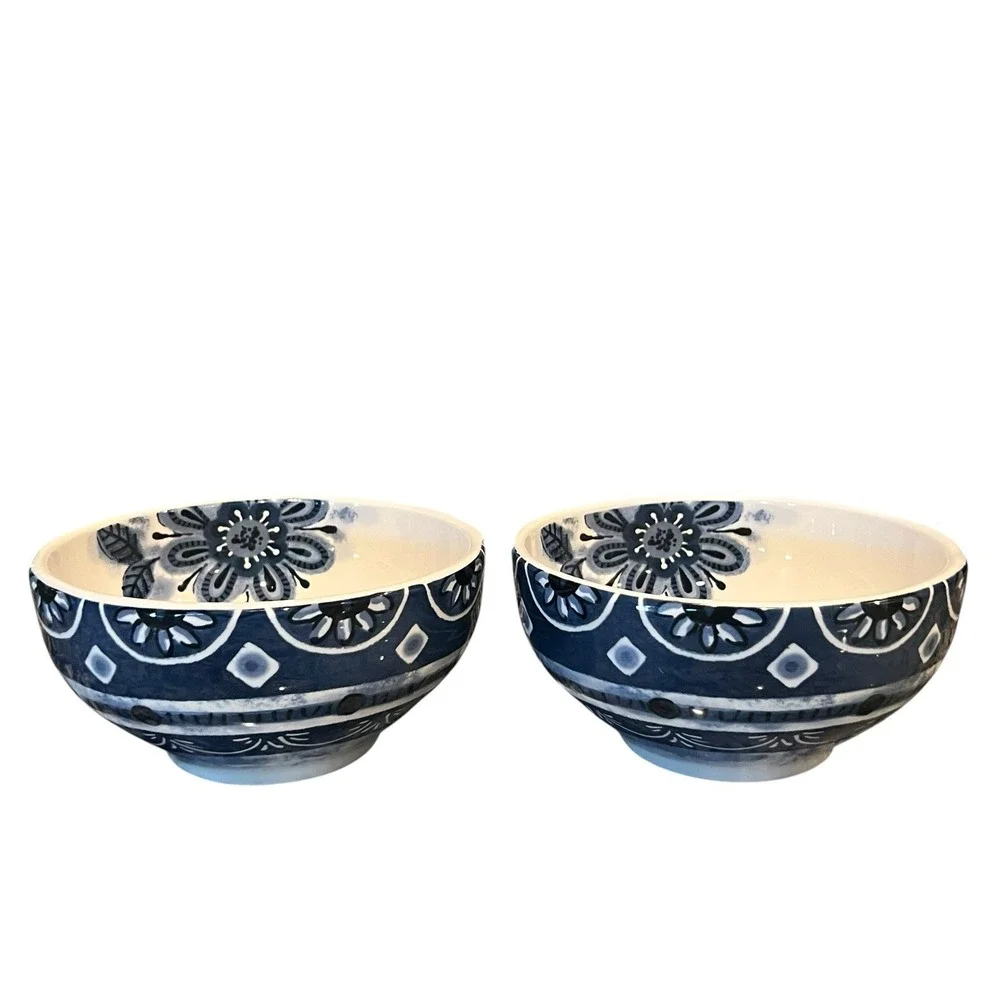Pier 1 Imports Indigo Floral 6